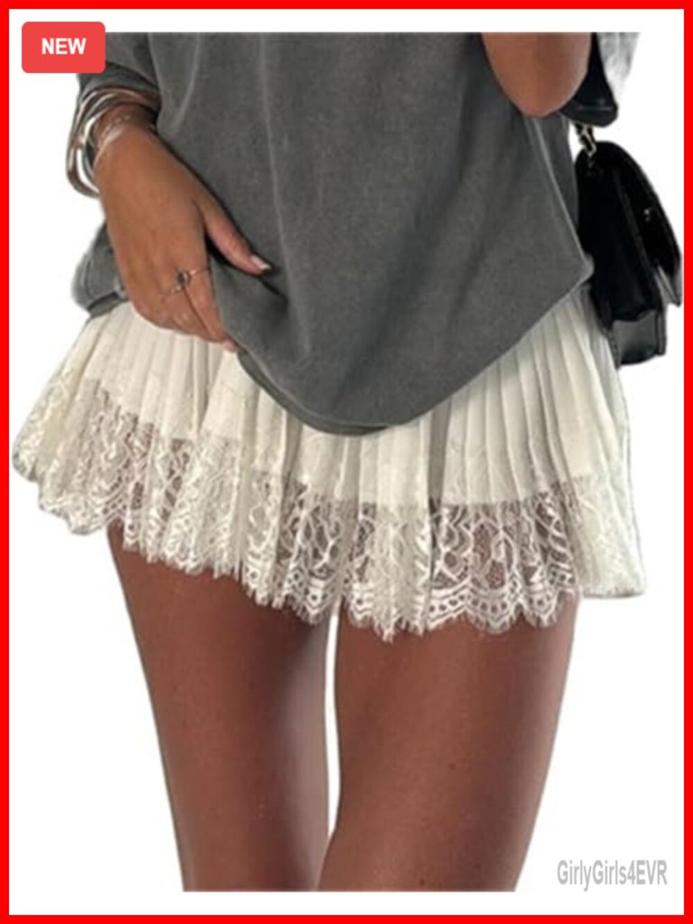 Women Y2K Lace Mini Skirt Fairy Mesh Floral Ruffle Half Slip Layered